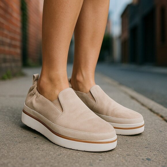 Softwaves Terracare Elyse Slip-On Shoe Loafer Cream Leather Womens 38.5/US 7.5-8 - Picture 2 of 11